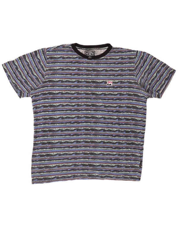 T-shirt grafica da uomo BILLABONG Top 2XL cotone a righe blu