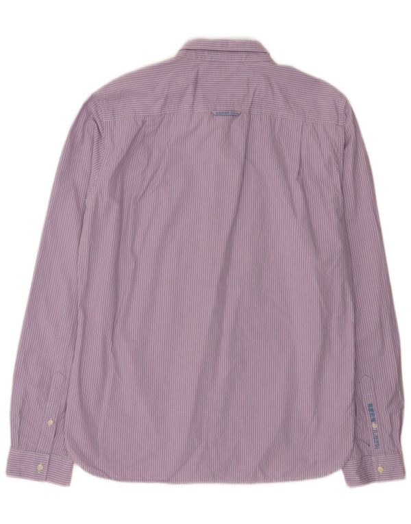 Camicia da uomo extra slim fit Superdry 2XL cotone gessato viola