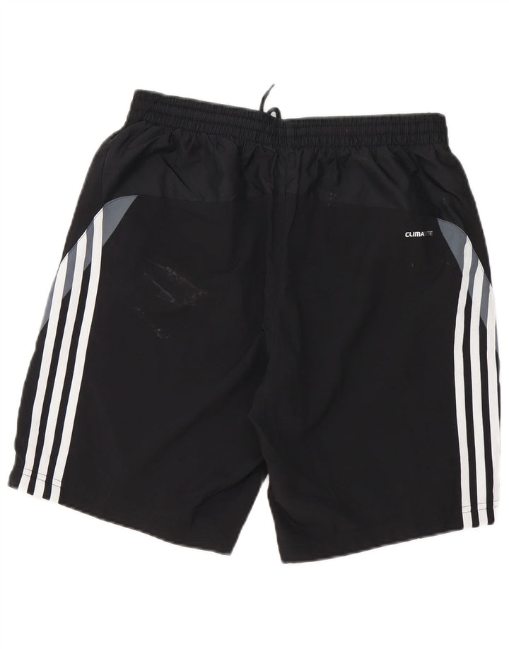 Pantaloncini sportivi Adidas Climalite da uomo piccoli in poliestere color block nero