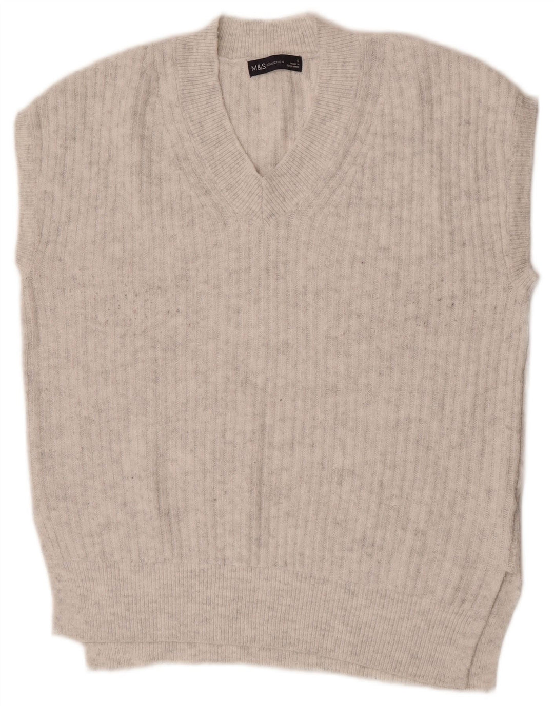 Canotta oversize da donna Marks & Spencer UK 10 piccola in acrilico grigio