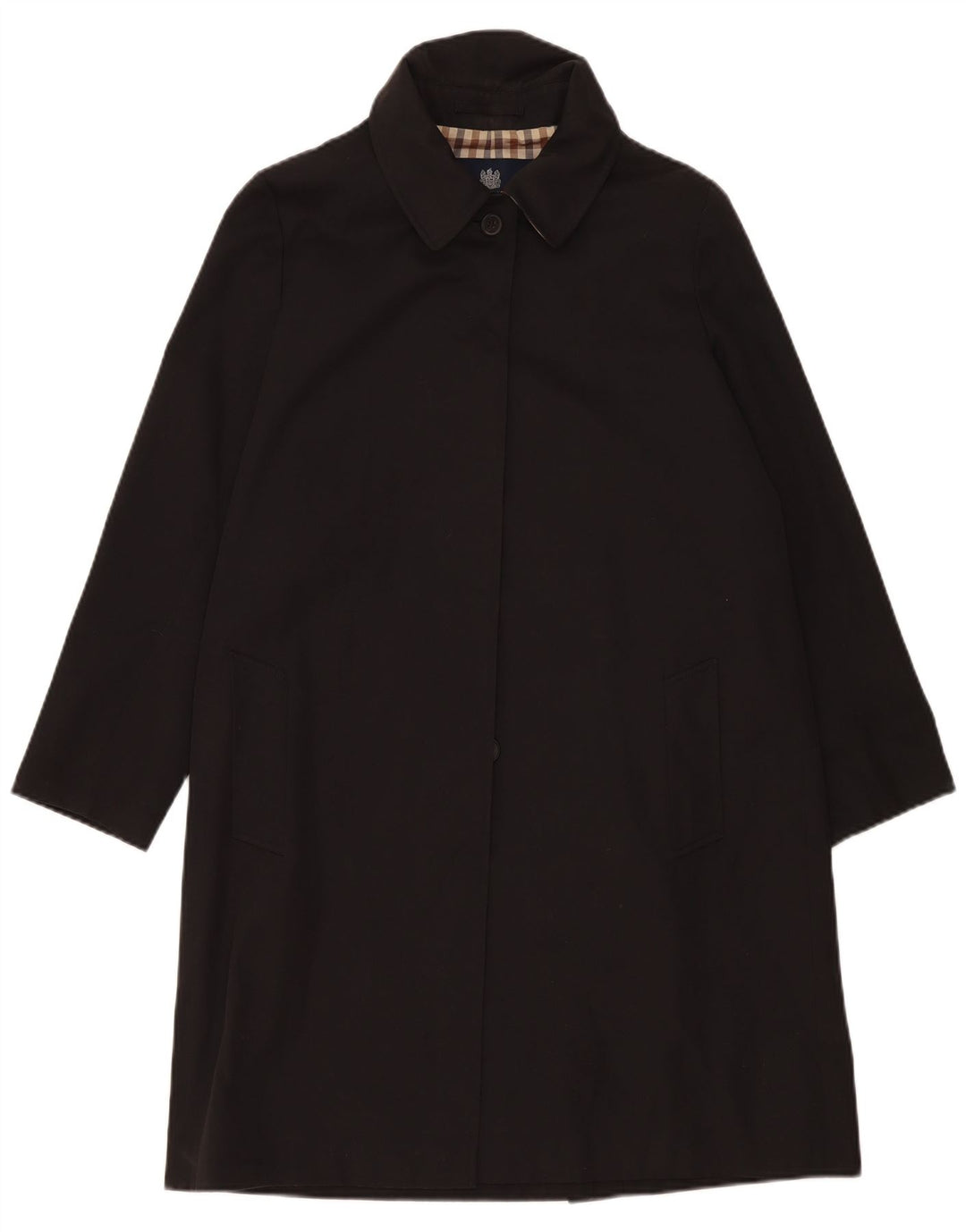 Soprabito da donna Aquascutum UK 14 grande poliestere nero