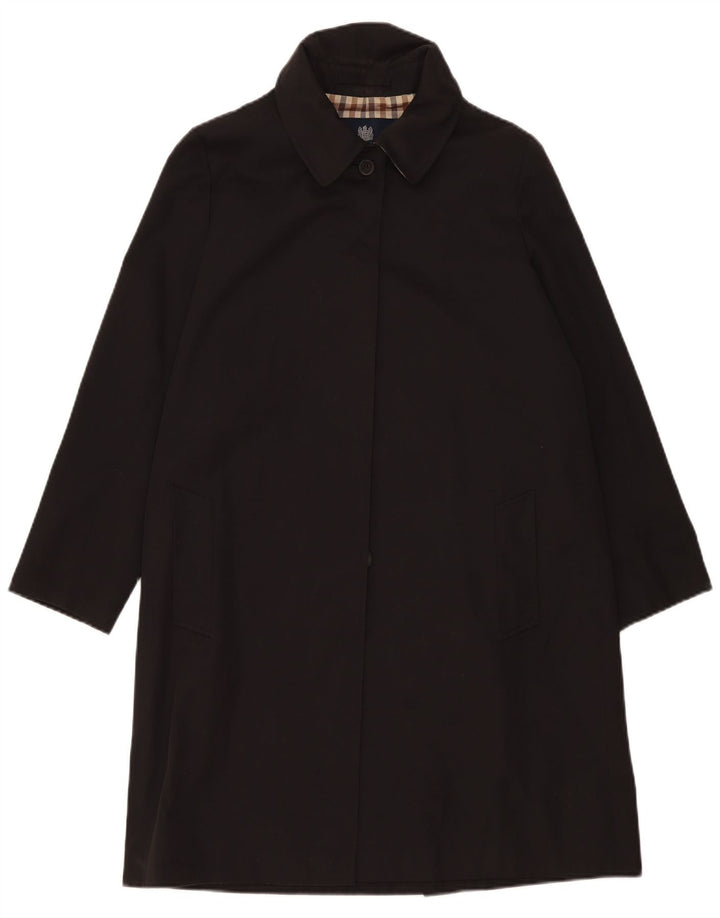 Soprabito da donna Aquascutum UK 14 grande poliestere nero