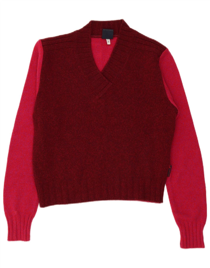 Dolce & Gabbana Maglione da donna con scollo a V IT 44 Borgogna medio