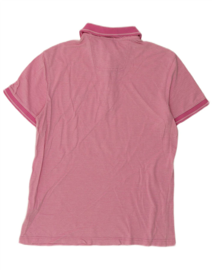 Polo Hugo Boss da uomo vestibilità regolare in cotone screziato rosa medio