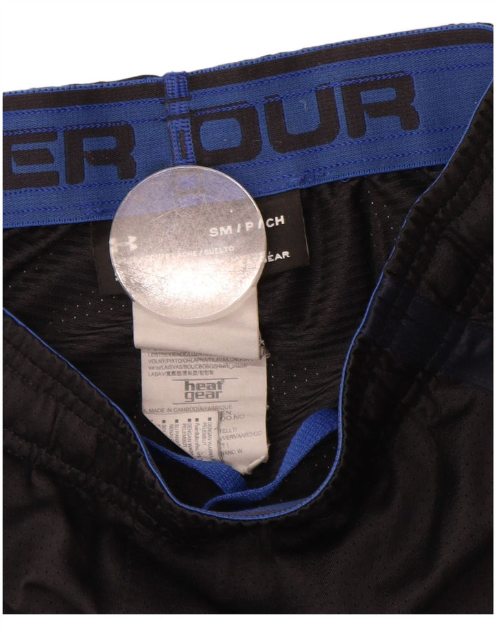 Pantaloncini sportivi Under Armour da uomo Heat Gear piccoli in poliestere color block nero