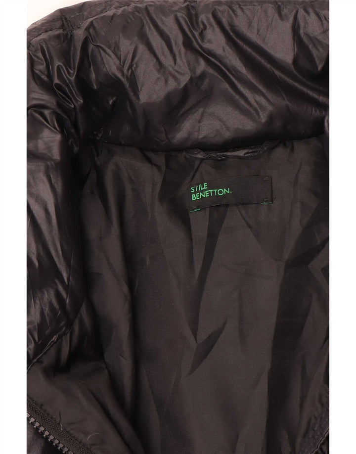 Giacca imbottita da donna Benetton UK 12 media nera