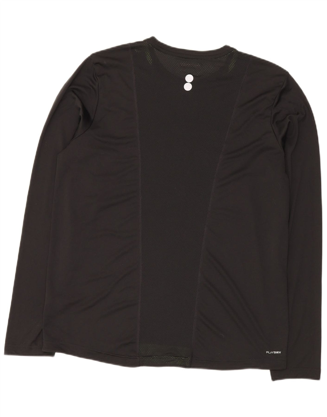 Top Reebok da uomo a manica lunga grande nero in poliestere