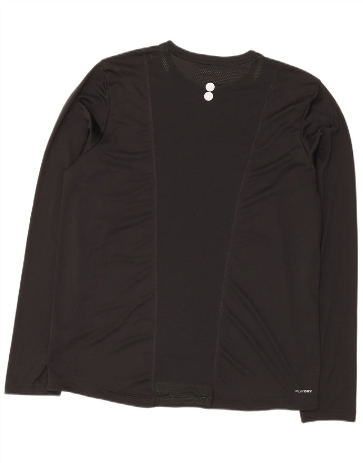 Top Reebok da uomo a manica lunga grande nero in poliestere
