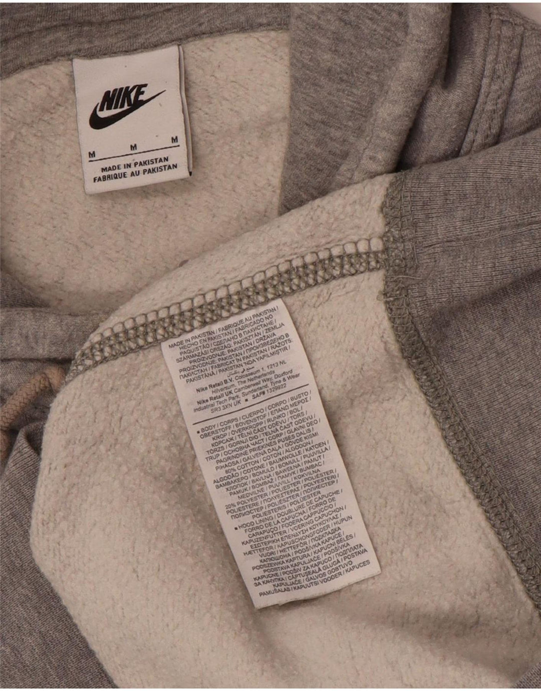 Maglia con cappuccio Nike da uomo di colore grigio medio