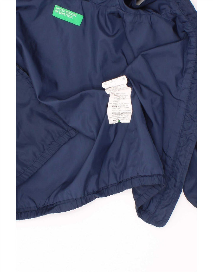 Giacca antipioggia con cappuccio Benetton per neonato 18-24 mesi in poliestere blu navy