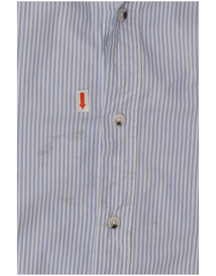 MASSIMO DUTTI Mens Shirt Medium Blue Pinstripe