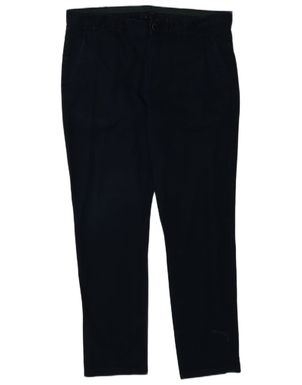 Pantaloni chino affusolati da uomo Zara EU 44 Large W34 L29 Cotone blu navy