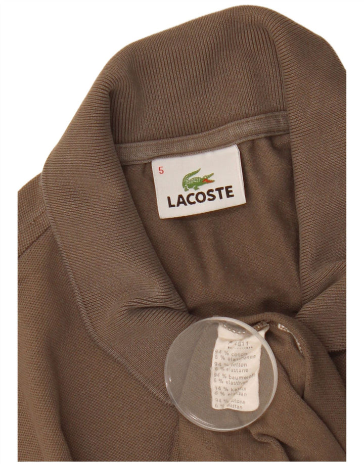 Polo da uomo Lacoste taglia 5 grande in cotone grigio