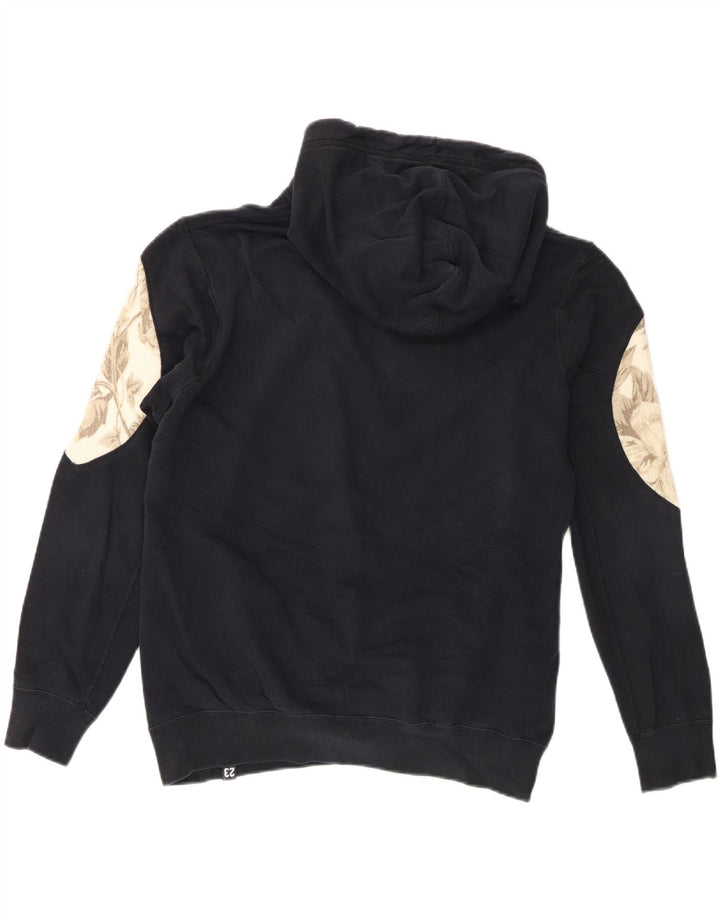 Felpa con cappuccio grafica da uomo Jordan, cotone color block medio nero
