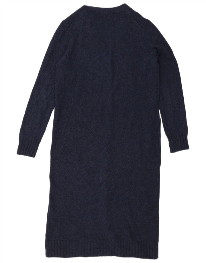 Maglione cardigan oversize lungo da donna Cos UK 10 piccolo lana blu navy