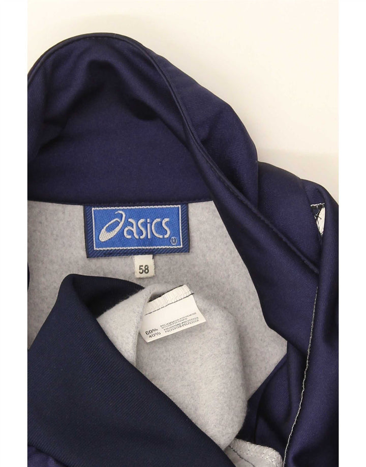 Giacca sportiva da uomo con grafica Asics IT 58 3XL Blu navy Colourblock