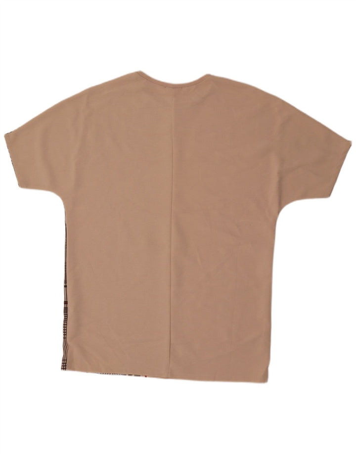 Abito a trapezio oversize da donna Zara UK 16 Grande poliestere floreale beige