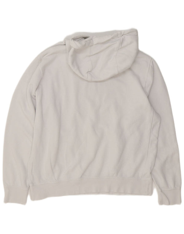 Felpa con cappuccio grafica da uomo Nike Large in cotone bianco