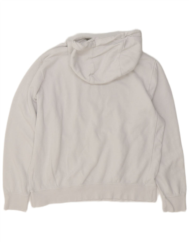 Felpa con cappuccio grafica da uomo Nike Large in cotone bianco