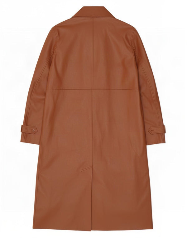 Soprabito oversize in ecopelle da donna Zara UK 10 piccolo in poliuretano marrone