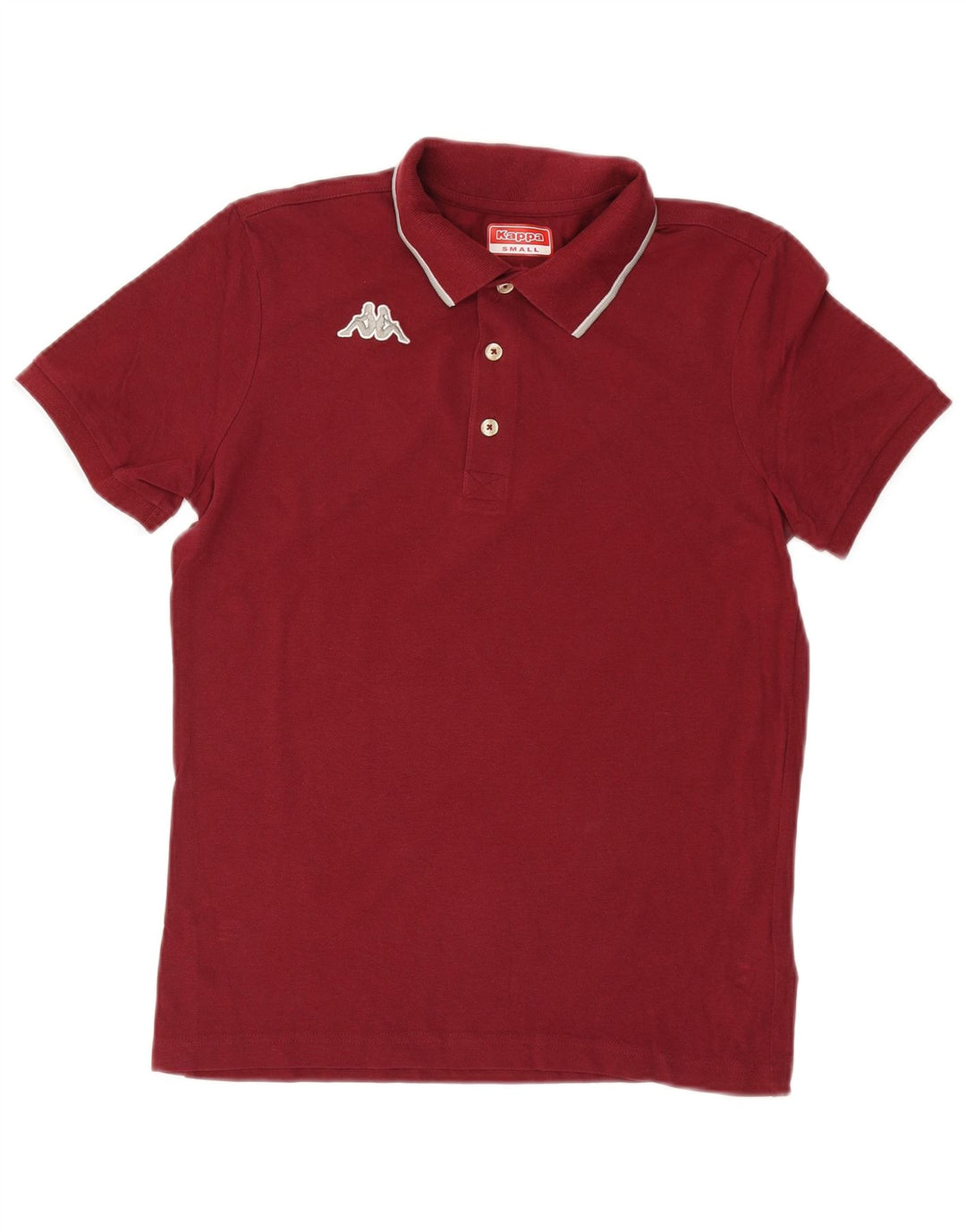 KAPPA Mens Polo Shirt Small Burgundy Cotton