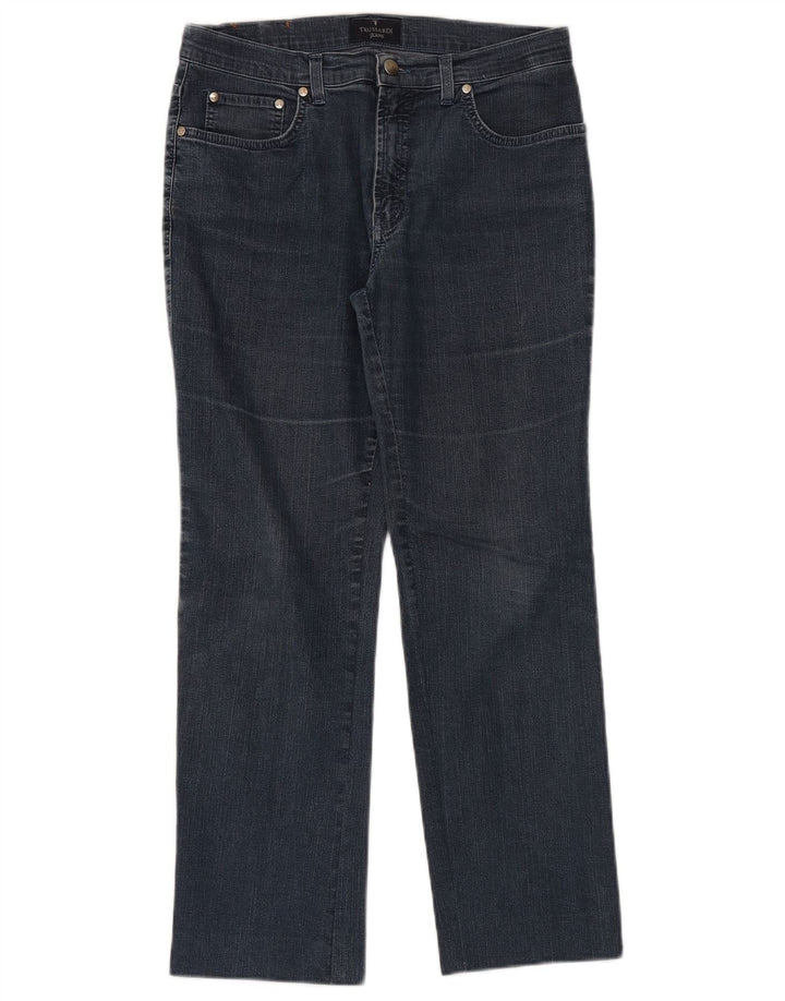 Jeans Dritti Donna Trussardi W30 L28 Cotone Blu Navy