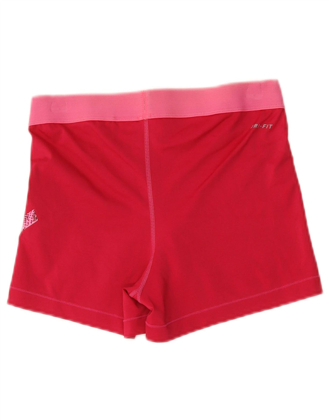 Pantaloncini sportivi Nike Dri Fit Graphic da donna UK 16 Large Rosso Poliestere