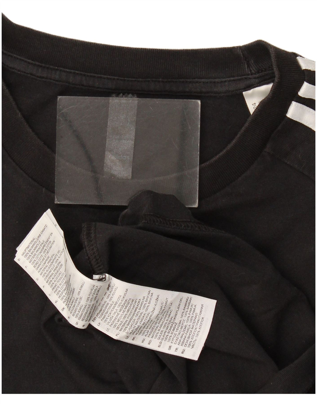 T-shirt Adidas da uomo Top Large in cotone nero