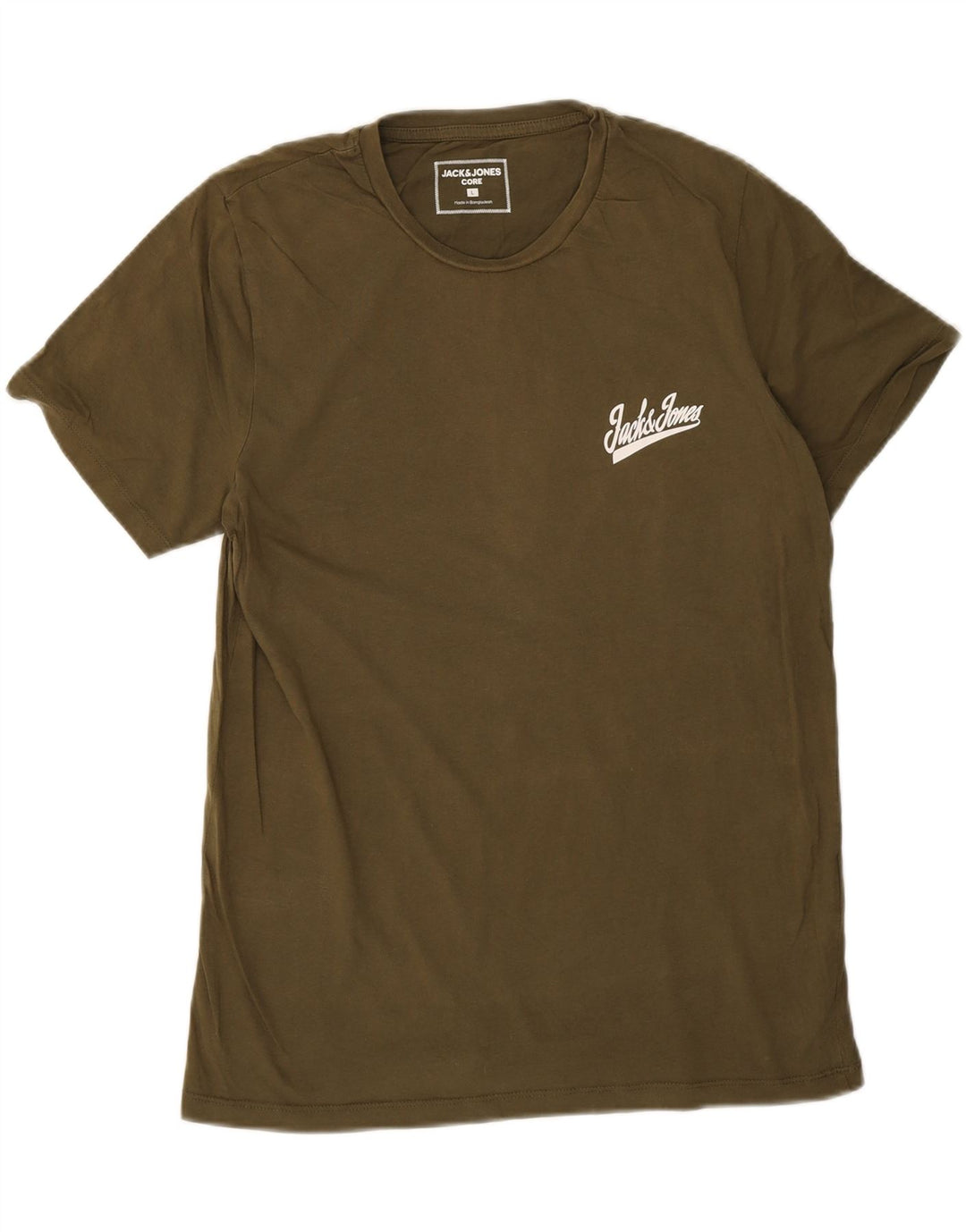 T-shirt da uomo Jack & Jones Top grande in cotone kaki