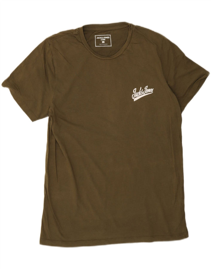 T-shirt da uomo Jack & Jones Top grande in cotone kaki