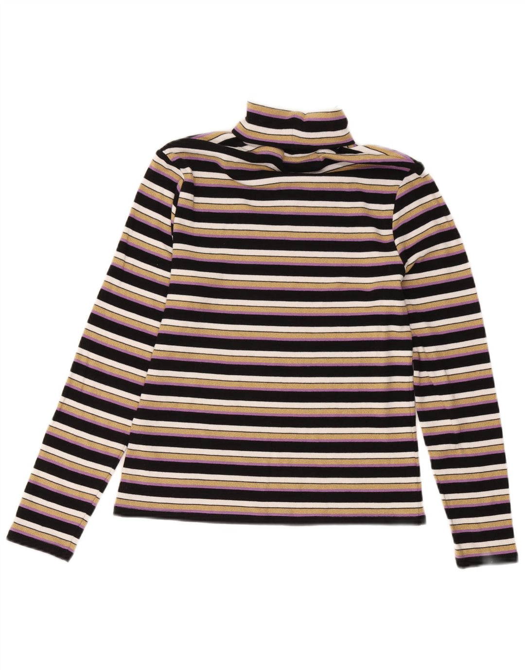 Marks & Spencer Top da donna a maniche lunghe UK 14 medio a righe multicolore