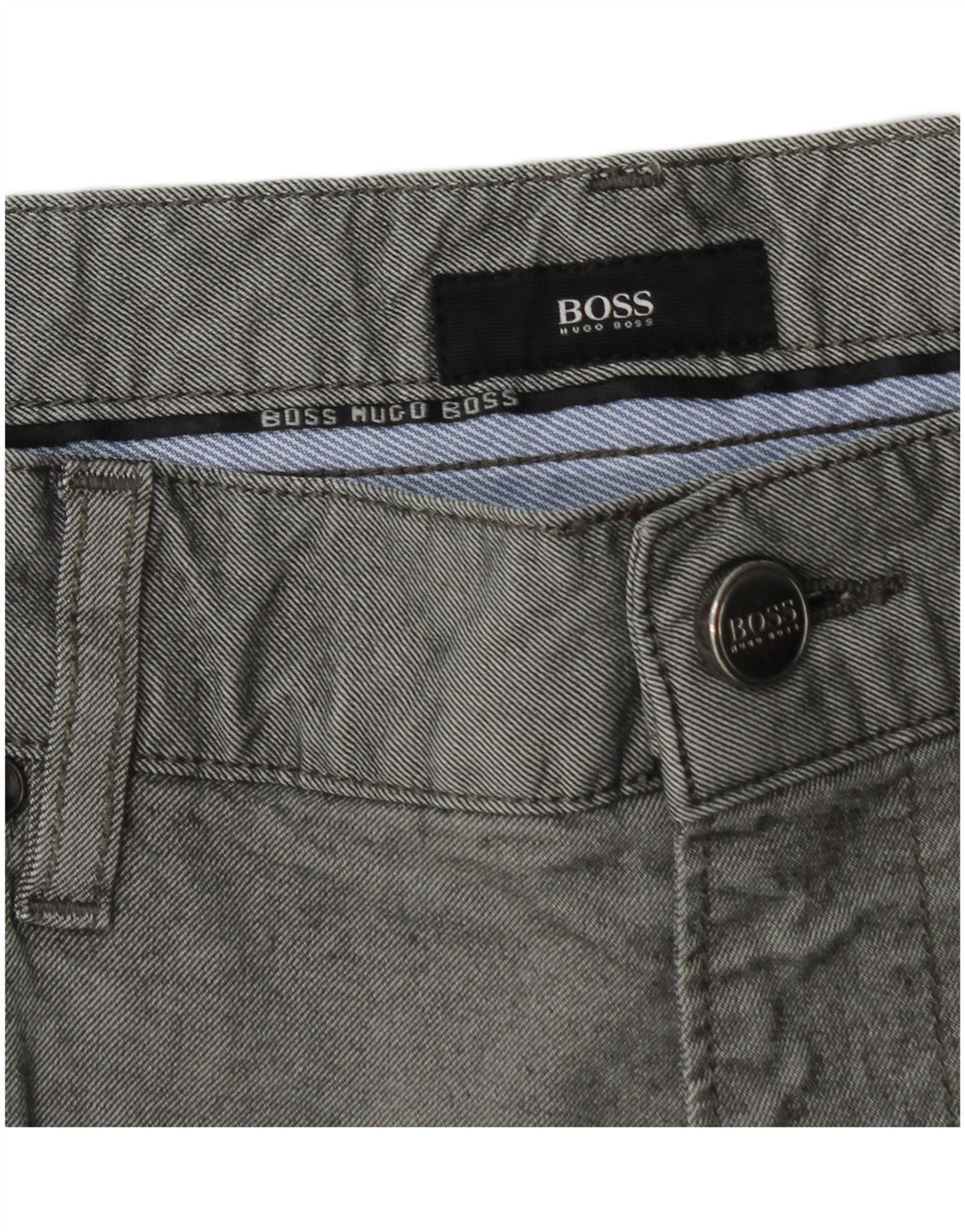 Jeans dritti da uomo Hugo Boss W36 L29 cotone grigio