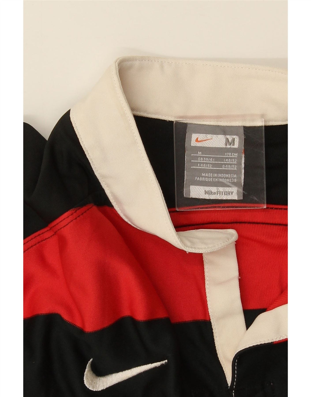 T-shirt grafica da uomo NIKE Top a righe rosse medie