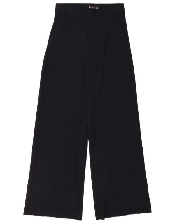 Pantaloni a vita alta da donna Marks & Spencer UK 8 piccoli W26 L28 blu navy