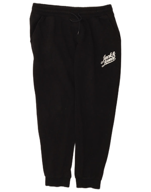 Jack & Jones Pantaloni da tuta con grafica da uomo Joggers grandi in cotone nero