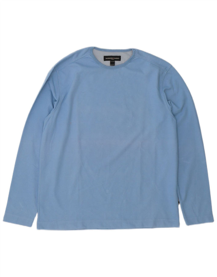 Maglia da uomo a maniche lunghe Marlboro Classics XL in cotone blu