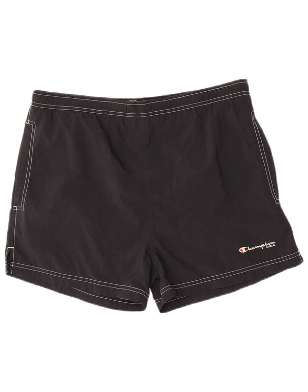 Pantaloncini da bagno da uomo Champion Large neri in poliammide