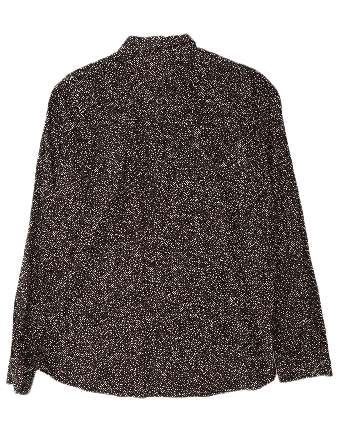 DIESEL Mens Slim Fit Shirt 2XL Black Spotted Cotton