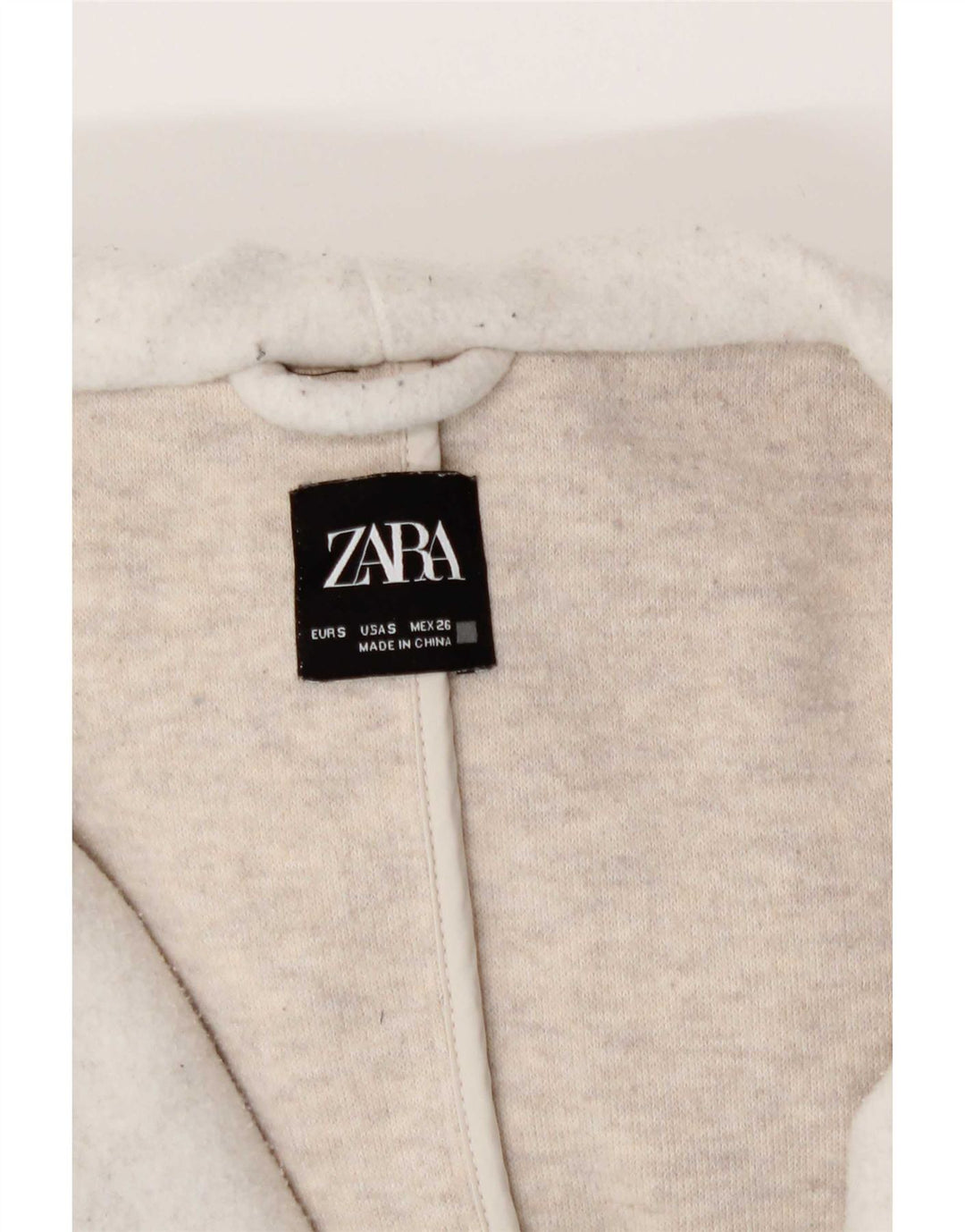Cappotto doppiopetto oversize con cappuccio da donna Zara UK 10 piccolo Beige