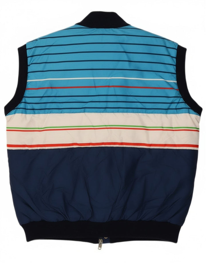 Gilet imbottito da uomo Azzurra UK 40 Large Blu Navy Colorblock