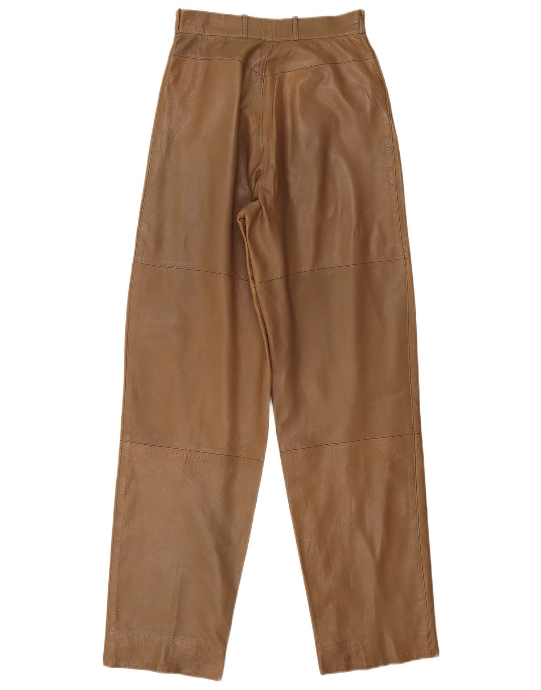 Pantaloni in pelle larghi da donna VINTAGE W26 L32 Beige