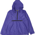 Giacca antipioggia pullover con cappuccio vintage da uomo UK 40 grande poliestere viola