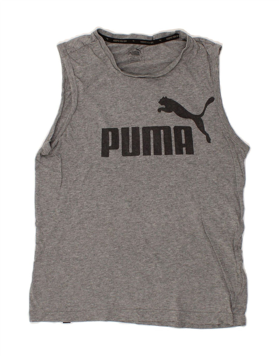 PUMA Mens Graphic Vest Top Small Grey Vintage Puma and Second-Hand Puma from Messina Hembry 