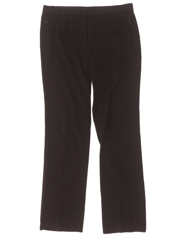 Pantaloni casual dritti da donna Marks & Spencer UK 14 Large W34 L33 Neri