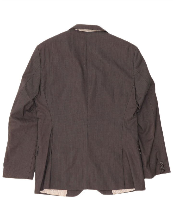 Giacca blazer da uomo a 2 bottoni Hugo Boss EU 46 piccola lana grigia