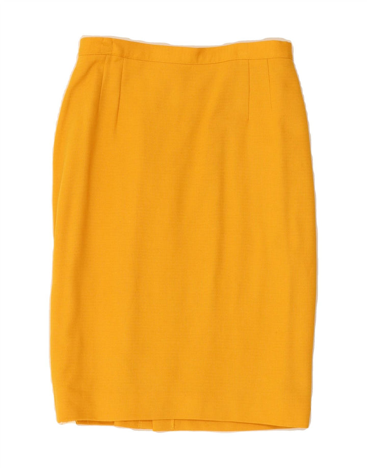 LUISA SPAGNOLI Womens Pencil Skirt IT 46 Large W30 Yellow Vintage Luisa Spagnoli and Second-Hand Luisa Spagnoli from Messina Hembry 