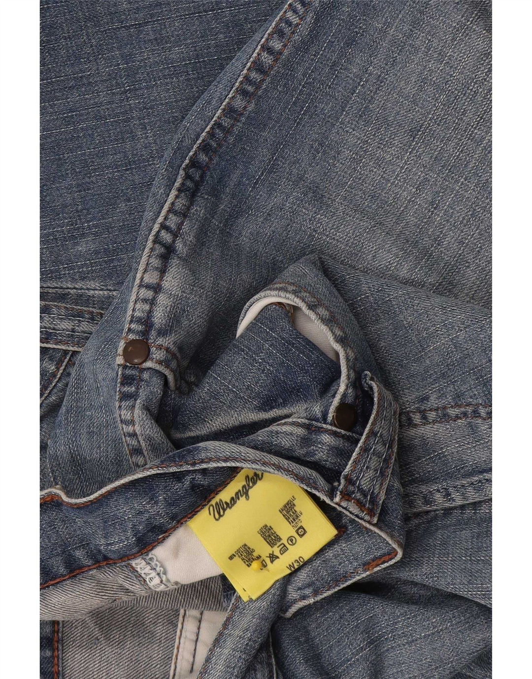 Pantaloncini cargo in denim da uomo Wrangler W30 cotone blu medio
