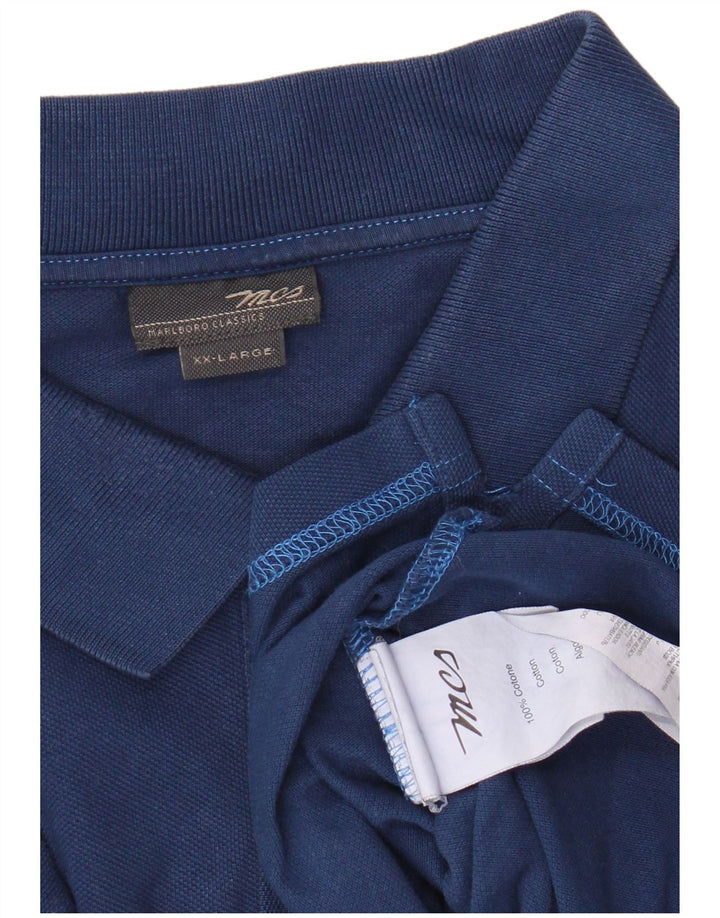 Polo da uomo MARLBORO CLASSICS 2XL cotone blu navy