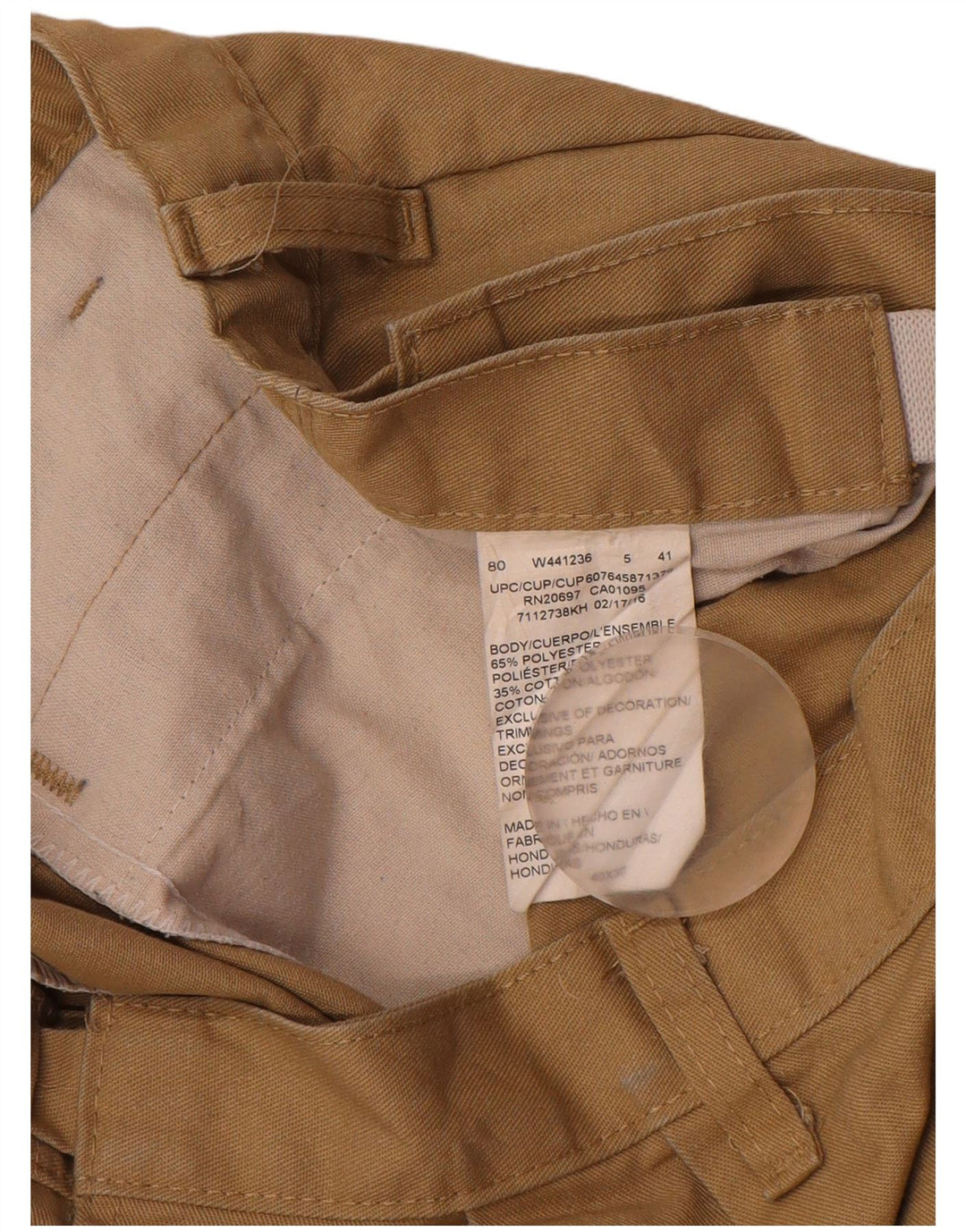 Pantaloni cargo da uomo con pegging Dickies W40 L30 poliestere beige