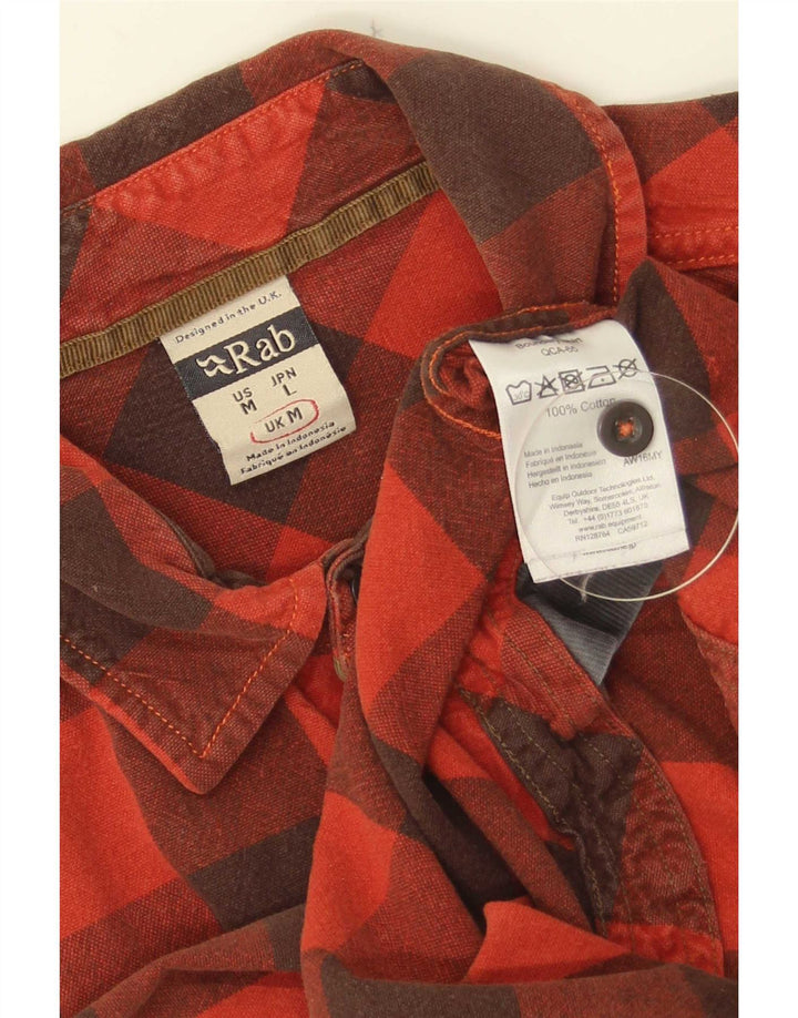 Camicia da uomo in flanella Rab in cotone a quadretti rosso medio